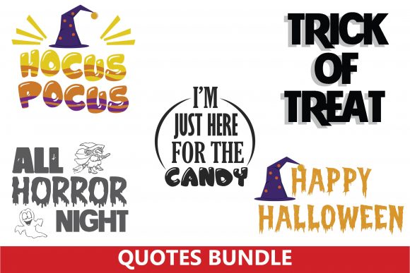 Halloween Quotes Bundle 00007: Graphics & Icons for Creative Sellers