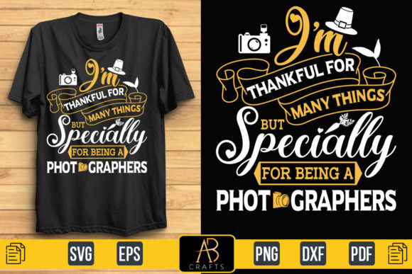 I'm Thankful for Many Things Quote Tee Graphics