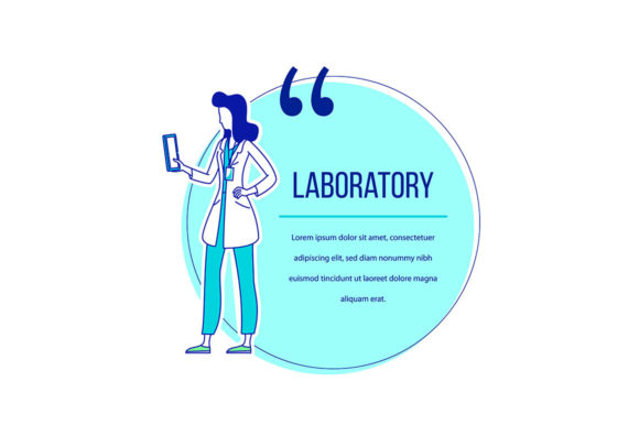 Lab Flat Silhouette Vector for Graphics and Graphic Templates