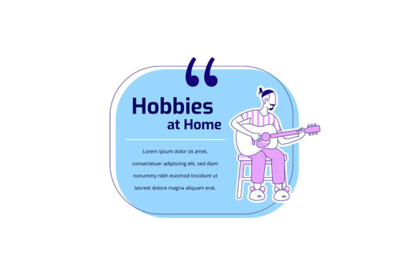 Playing Guitar Flat Silhouette Vector Graphics