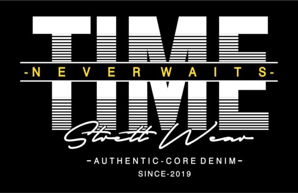 Time Motivational Quote T-Shirt Design Graphics