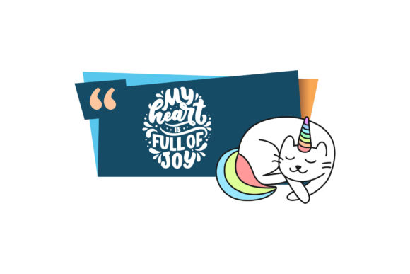 Unicorn Character with Quote: Graphics & Illustrations for Editorial Impact